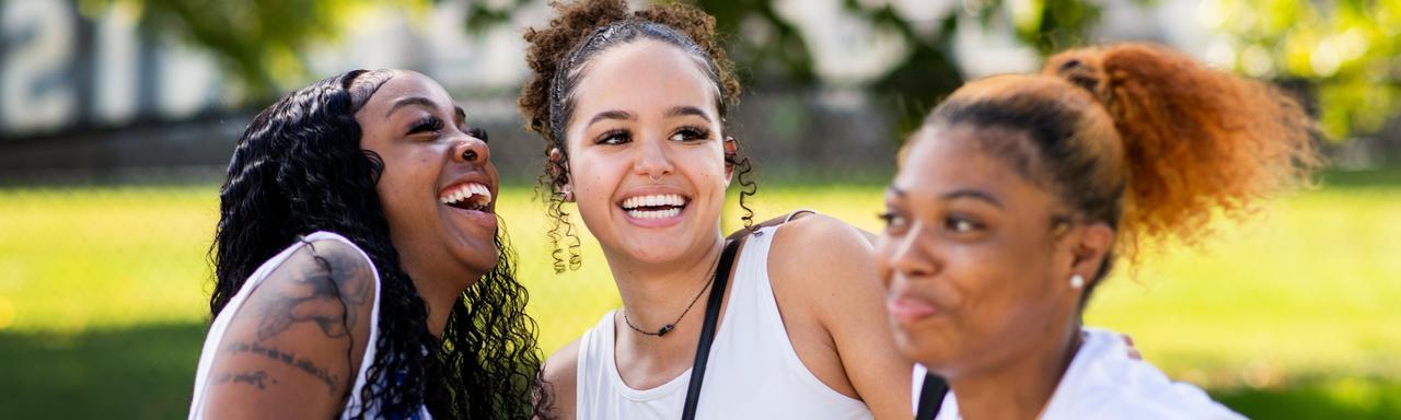 Group of girl friends laughing